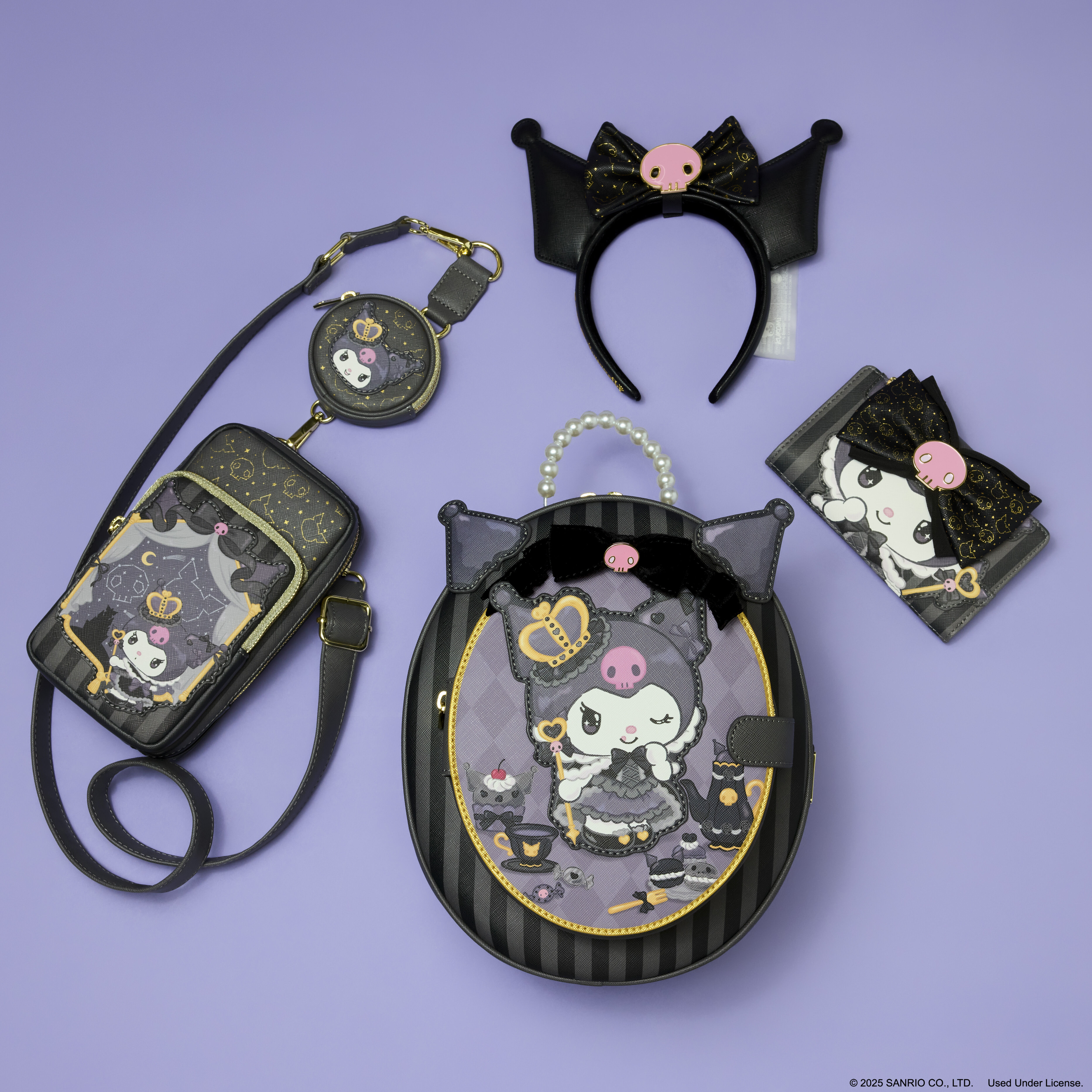 Sanrio Kuromi 20th Anniversary Cell Phone Crossbody Bag with Coin